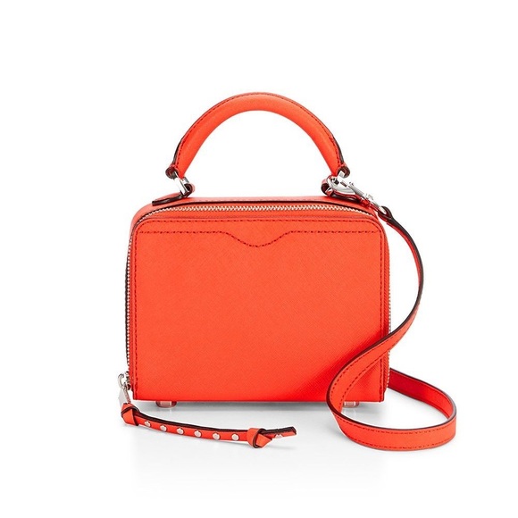 Rebecca Minkoff Handbags - Rebecca Minkoff Orange Box Leather Crossbody
